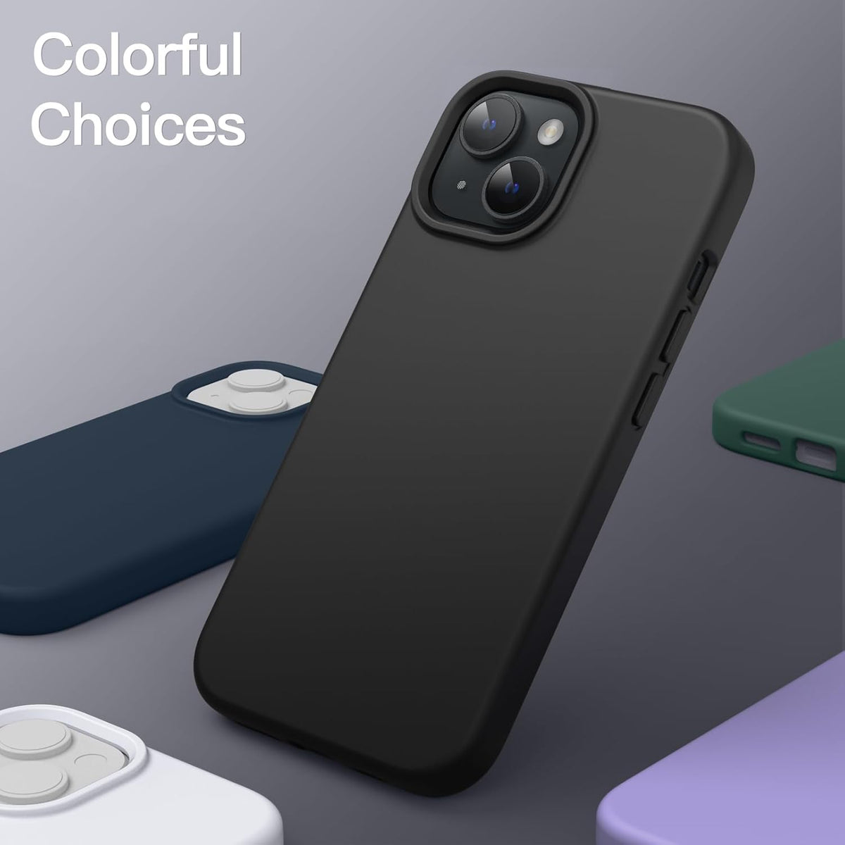 Matte Black Protective Case for iPhone 14 – Slim Shock-Resistant Phone Cover