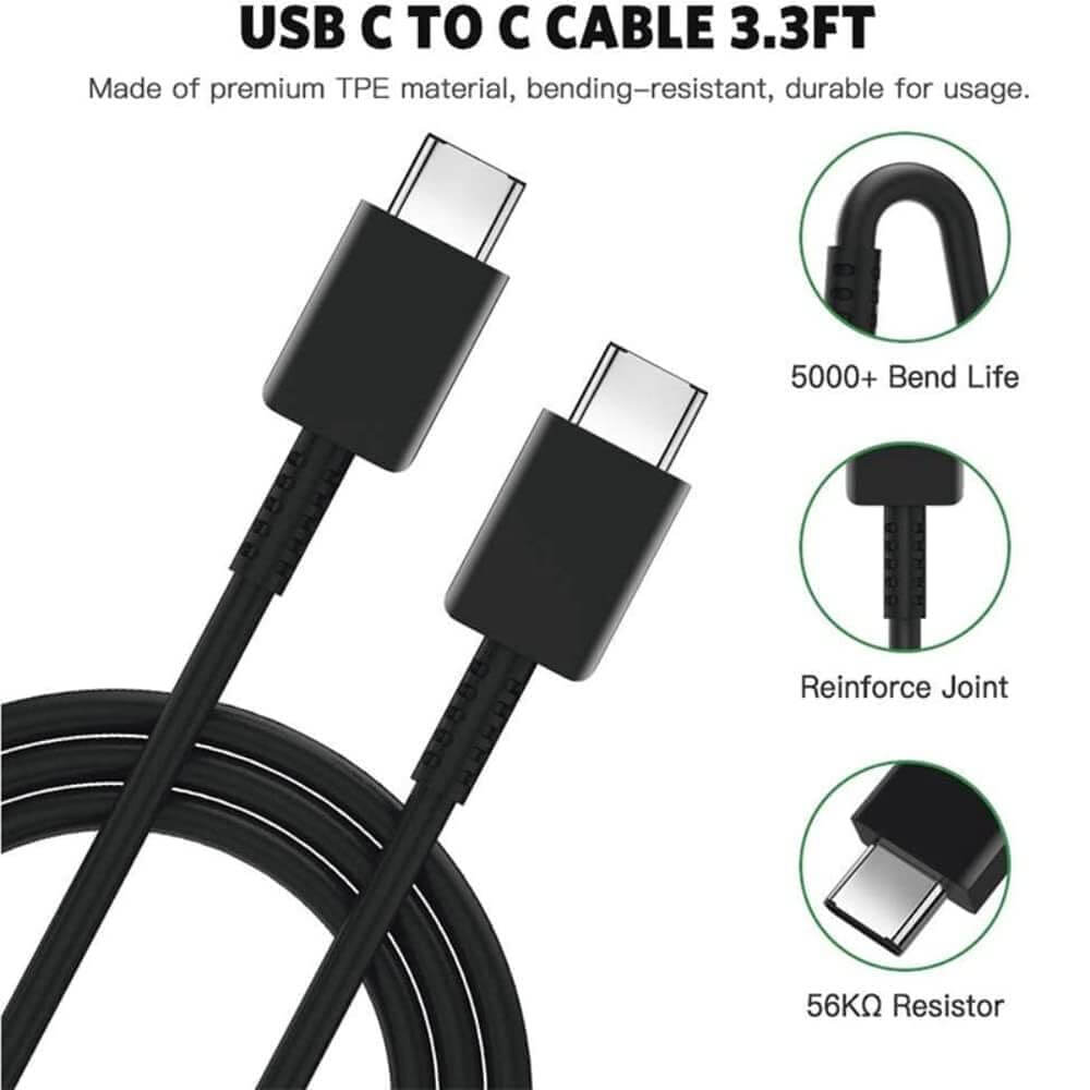 ⚡ ACDC 2-Pack 1M USB-C to USB-C PD Fast Charging Cable