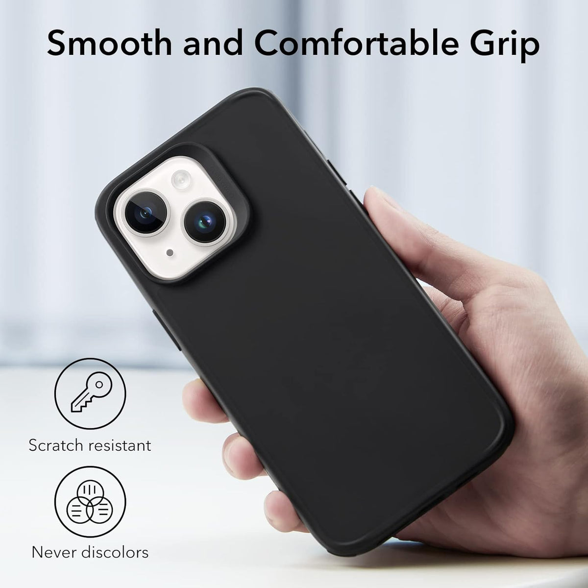Matte Black Protective Case for iPhone 14 – Slim Shock-Resistant Phone Cover