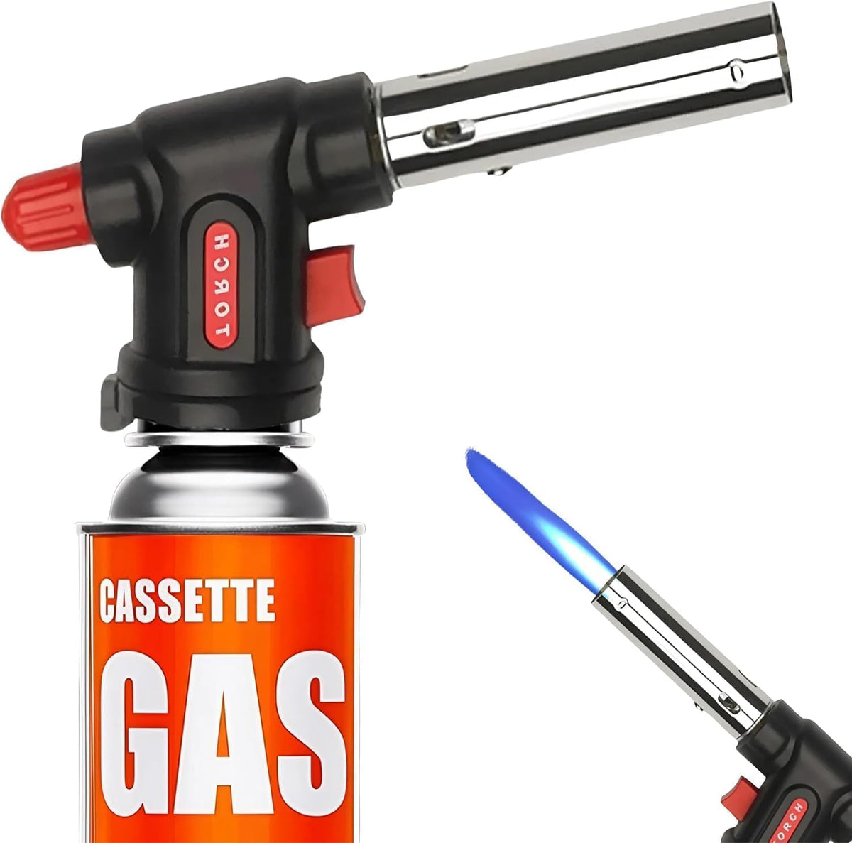 Portable Butane Gas Torch Burner – Adjustable Blue Flame Blow Torch for Heating and Outdoor Use
