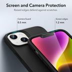 Matte Black Protective Case for iPhone 14 – Slim Shock-Resistant Phone Cover