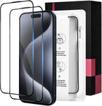 For iPhone (2-Pack)  Screen Protector , Bubble-and-Dust-Free iPhone HD Tempered Glass, Durable and Drop-Proof with 9H Hardness, Easy Installation.