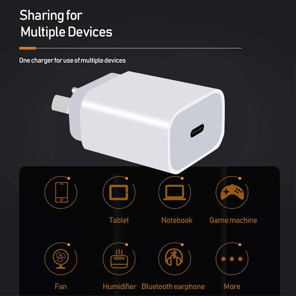 ⚡ ACDC USB-C Wall Charger (PD + QC 3.0) – 20W Fast Charging Adapter