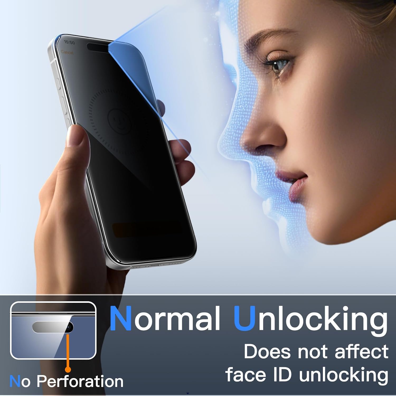 🔒 ACDC 360° Privacy Screen Protector for iPhone (2-Pack)