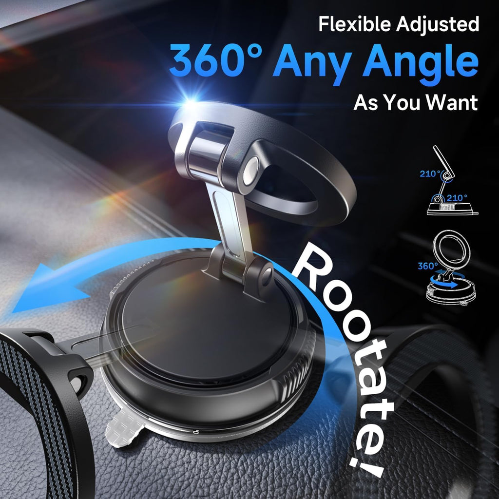 📱 ACDC 360° Foldable Magnetic Phone Mount – Universal Hands-Free Car & Desk Holder