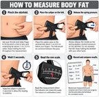 Manual Skinfold Body Fat Caliper – Black, Measurement Tool
