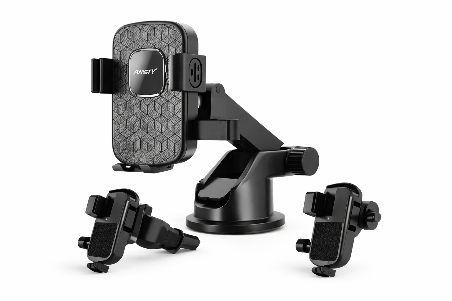 Universal Adjustable Car Phone Holder – 360° Rotation Dashboard & Air Vent Mount | Secure Grip