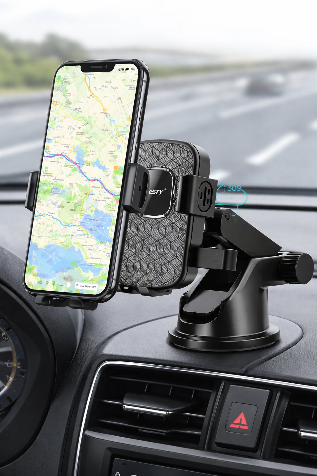 Universal Adjustable Car Phone Holder – 360° Rotation Dashboard & Air Vent Mount | Secure Grip