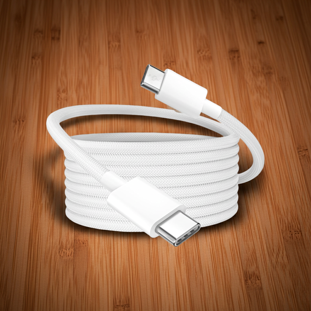 USB-C to USB-C Fast Charging Cable 2M (60W) – Braided Type-C PD Data & Charging Cable