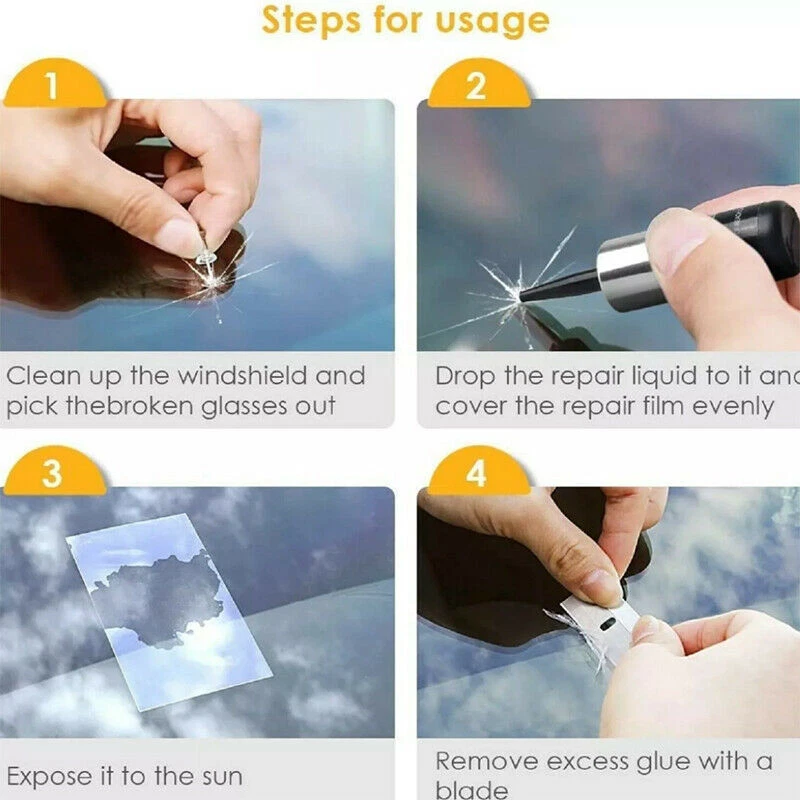 🚗 Windscreen Repair Resin Kit (2 Pack) – DIY Crack & Chip Fix
